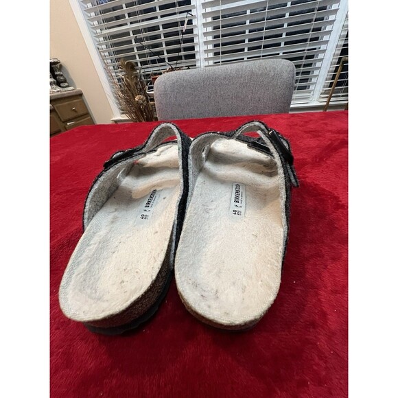 Birkenstock Arizona Wool Felt Rivet Sandals Slides Dark Gray EU 40 (L9, M7) main image 9